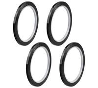 Nastro per lavagna bianca, nastro per marcatura a griglia, linee per griglia, marcatura e artigianato, nastro per lavagna bianca per scuola, ufficio e uso domestico, nero, 3 mm x 50 m, 4 pezzi