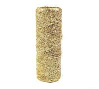 Nastro per lavori artigianali, larghezza 6 mm, lunghezza 100 m, colore: oro | Perfetto per confezionare, legare scatole, decorazioni regalo, aggiunge un tocco metallico elegante ai pacchi