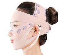 Nastro per lifting facciale, comodo bendaggio a V, doppio riduttore per sollevamento del collo, per donne, uomini, adulti, per interni, casa, hotel, viaggi, cura quotidiana della pelle