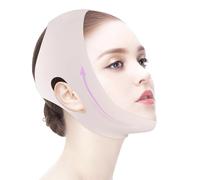 Nastro per lifting facciale, riutilizzabile, per ridurre il doppio mento e scolpire la mascella per dormire, snellente per il viso, per donne e uomini (viola chiaro)