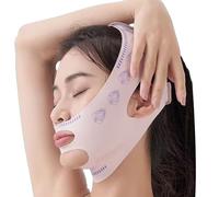 Nastro Per Lifting Facciale - Sottogola Elastico Con Linea A V 18x12x2,5 Cm | Doppio Cinturino Sottogola Regolabile, Nastro Dimagrante Viso Traspirante Per Donne Uomini Interni Casa Hotel Viaggi Notte