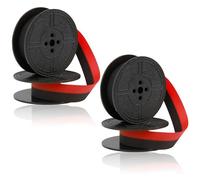 Nastro per Macchina da Scrivere in Nylon, 2 Pezzi Nastro Macchine da Scrivere Universale, Accessori per Macchine Scrivere Vecchie e Moderne GR9 NE800 NE3000 Brother 1009FN 1066FN DIN 2103(Nero, Rosso)