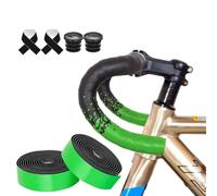 Nastro per manubrio della bicicletta da strada, con nucleo in schiuma EVA e poliuretano composito, antiscivolo, assorbe gli urti, traspirante, design leggero (verde)