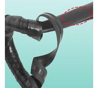 Nastro per manubrio per bici da strada con PU antiscivolo, EVA e silicone antiurto per una lunga pedalata confortevole e ridurre l'affaticamento della mano (nero)