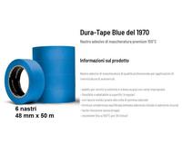 Nastro per mascheratura profess. 100˚C alta qualità carrozzeria resistente 6 pz