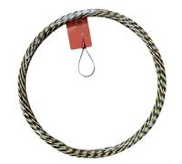 Nastro per pesca a filo con testa a molla guida, design a basso attrito e alta visibilità in nero e giallo, per elettricisti (20 m)