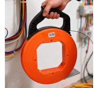 Nastro per pesci con anima in acciaio da 30 m, diametro 3 mm per una spinta superiore, strumento tiracavi con bobina robusta e presa facile