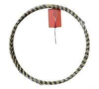 Nastro per pesci da 1,2 m per utensili da pesca con filo con molla guida, estrattore per cavi ad alta visibilità nero giallo per installazioni elettriche, a basso attrito (10 m)