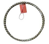 Nastro per pesci da 15 m per strumento da pesca con filo con molla guida, estrattore per cavi nero e giallo ad alta visibilità per installazione di cavi elettrici