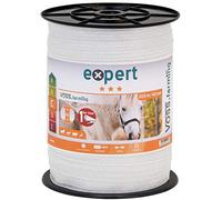 Nastro per recinzione, con cavo d'acciaio, 200 m, 40 mm, 8 x 0,16, colore: bianco