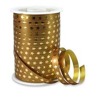 Nastro per regali, color oro, 10 mm, 100 m