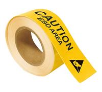 Nastro per Segnaletica Orizzontale Resistente Con Avvertenza Legenda Area ESD, 50.80mm x 30.48m, Nero Giallo