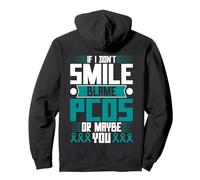 Nastro per sindrome dell'ovaio policistico del Guerriero della consapevolezza PCOS Felpa con Cappuccio