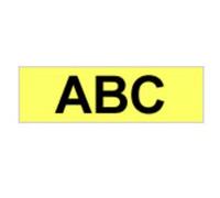 Nastro per stampanti etichette Brother Gloss Laminated 24mm Black/Yellow TZ 8 m