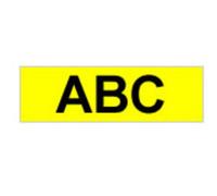 Nastro per stampanti etichette Brother Strong Adhesive Gloss Laminated 9mm Black/Yellow TZ