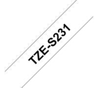 Nastro per stampanti etichette Brother TZE-S231 1,2 cm x 8 m Nero su bianco