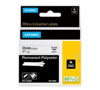 Dymo 1734523 Rhino, 24mm x 5,5m, testo nera/sfondo bianco, nastro originale