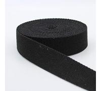 Nastro pesante per Zaino e Borse, Cinghia Nera in cotone pesante da 5 m, LEDUC, nero (01), spessore 4 cm