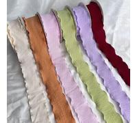 Nastro plissettato con bordo ondulato da 50 metri, materiale for imballaggio di regali, matrimonio, compleanno, festa, fiori, decorazioni fai da te, bouquet, decorazione, fiocco(Purple)