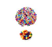 Nastro pompon con 50 pompon colorati e decorazioni a sfera, lunghezza 5,46 cm, accessorio per costume