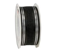 Nastro Präsent, Nero-argento, 40 mm width, 20 m length