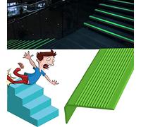 Nastro protettivo for bordi di scale in vinile, bagliore for bordi di scale è un accessorio, necessità dell'utente di incollarlo, larghezza 3x7 cm(Green,L 59in/1.5m)