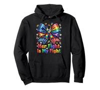 Nastro Puzzle Her Fight Is My Fight Autism Felpa con Cappuccio