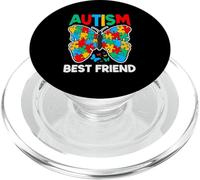 Nastro puzzle per la consapevolezza delle farfalle del migliore amico dell'autismo PopSockets PopGrip per MagSafe