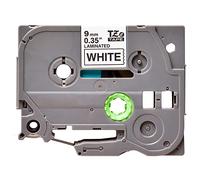 Nastro q-connect tze-221 bianco-nero 9 mm lunghezza 8 m