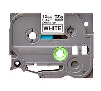 Nastro q-connect tze-231 bianco-nero 12 mm lunghezza 8 m