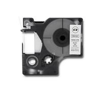 Nastro Qoltec per DYMO D1 45013 | 12 mm x 7 m | Stampa bianca/nera
