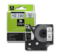 Nastro Qoltec per DYMO D1 45803, 45808 | 19 mm x 7 m | Stampa bianco/nero