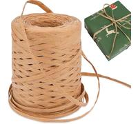 Nastro Rafia, filo di rafia, filo da 328 piedi per uncinetto, nessuna che sbiadisce per avvolgimento, bouquet di fiori, tessitura all'uncinetto, arti fai -da -te