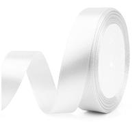 Nastro Raso Bianco Regalo 20 Mm X 22 Metri - Nastrino Per Bomboniere, Fiocchetti Piccoli Per Decorazioni, Pacchi Regalo, Decorativo, Natalizio - 1 Rotolo
