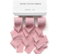 Nastro Regalo Chiffon Rosa Polvere per Matrimonio, 3,8 cm x 6,4 m x 3 rotoli
