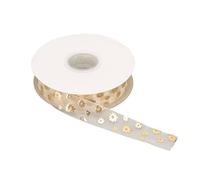 Nastro regalo Sunicon, bellissimo nastro decorativo con bordo cablato per ghirlande di bouquet, cottura artigianale fai da te, 50 metri d'oro