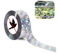 Nastro Repellente Antiuccelli Riflettente, 2.4cm x 153m, Repellente Antipiccioni, per Spaventare gli Uccelli, Dissuasore per Piccioni per Proteggere Balcone Orto Piante