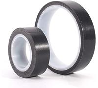 Nastro resistente alle alte temperature, Nastro in PTFE multicolore, diverse misure, spessore 0,13 mm, intervallo di temperatura da -196°C a +300°C(Black,25mmx10m)