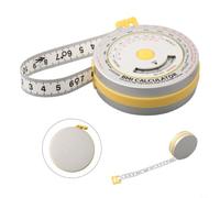 Nastro retrattile per indice di massa corporea, strumento di misurazione dell'IMC, strumento per la misurazione della massa corporea domestica, 150 cm o 200 cm, righello flessibile (giallo)