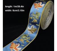 Nastro Ricamato Florale Con Trim Per Pesci Carpa Cinese Etnico Per Cucire