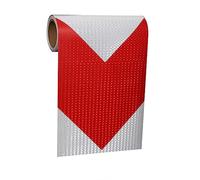 Nastro riflettente di sicurezza, Nastro riflettente ad alta intensità, 30 cm x 32,8 piedi, for segnali stradali, autocarri, rimorchi, barche e automobili(Red White)