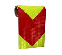 Nastro riflettente di sicurezza, Nastro riflettente ad alta intensità, 30 cm x 32,8 piedi, for segnali stradali, autocarri, rimorchi, barche e automobili(Red Green)