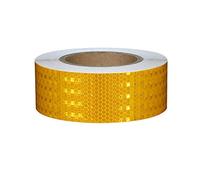 Nastro riflettente di sicurezza, Nastro riflettente di avvertimento da 1 pollice x 64,5 piedi, nastro autoadesivo, marcatura, sicurezza for auto for(Yellow)