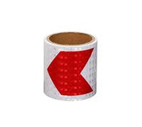 Nastro riflettente di sicurezza, Nastro riflettente di avvertimento marcatura Adesivo autoadesivo freccia opposta 2,7 metri*10 cm(Red+white)