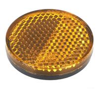Nastro riflettente in plastica 4 cm giallo per la parte posteriore della | Design rotondo, facile da installare, migliora la sicurezza notturna, si adatta alla maggior parte degli scooter