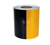 Nastro riflettente Nastro di pericolo Strisce riflettenti fluorescenti Autoadesive for esterni ad alta visibilità for biciclette, auto, navi(Black Yellow,5 cm x 50 m)