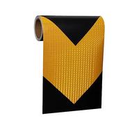 Nastro riflettente, nastro riflettente, adesivi auto-riflettenti, nastro di avvertimento 30 cm x 3 metri multicolore(Black Yellow)