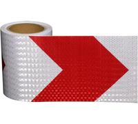 nastro riflettente, Nastro riflettente autoadesivo 10 metri x 15 centimetri multicolore(Red White)
