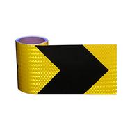 Nastro riflettente, Nastro riflettente di avvertimento pericolo autoadesivo notturno prismatico ad alta intensità(Black)