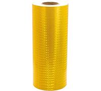 nastro riflettente, Nastro riflettente di sicurezza autoadesivo in PVC giallo 50 metri x 40 cm 1 rotolo